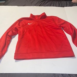 Nike Therma 1/4 zip red Dri-Fit pullover size Youth L